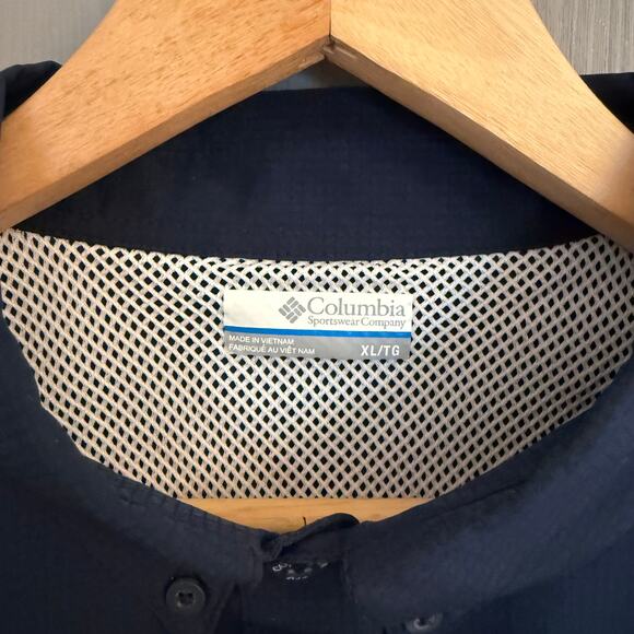 NWT Columbia PFG Dallas Cowboys Shirt XL Vented Omni-Shade Navy Blue UPF 40 - Picture 7 of 12